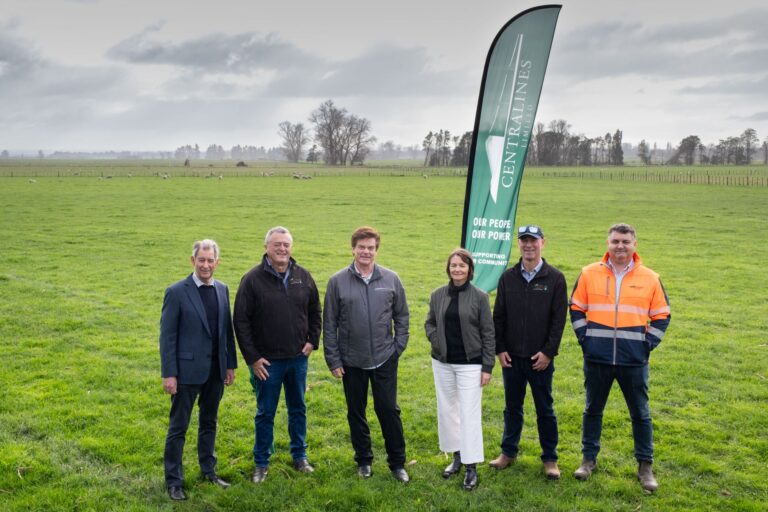 Centralines and Lodestone Energy at Ongaonga solar farm site